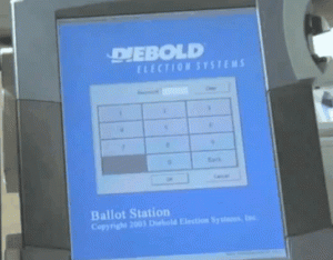 Diebold Voter Card Encoder Voting Machine 